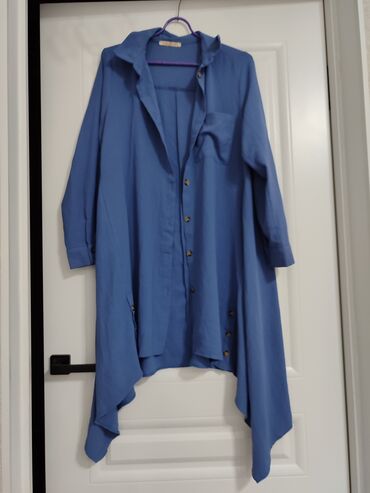 рубашка lc waikiki: Блузка, Хлопок, Удлиненная модель