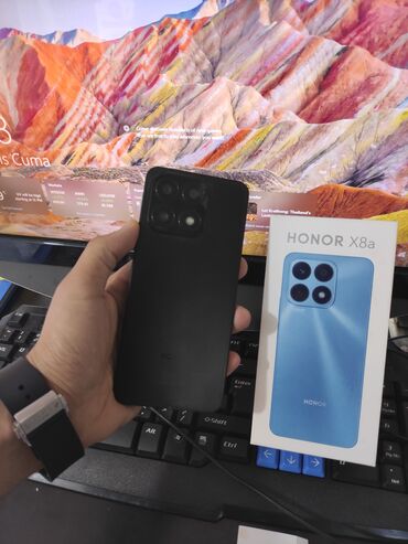 telefon islenmis: Honor X8a, 128 ГБ, цвет - Черный