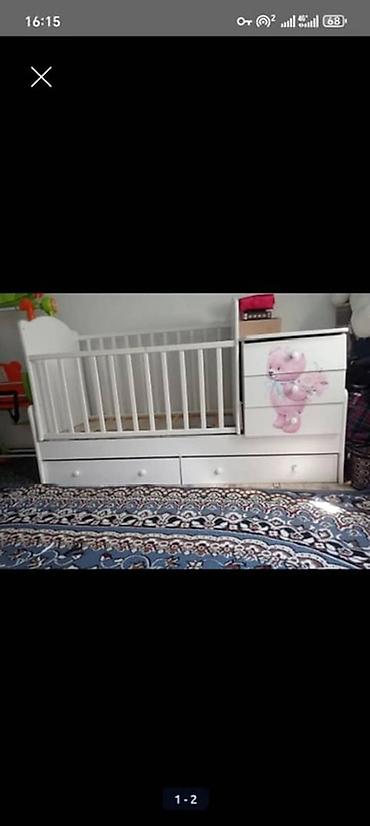 bunk bed: Детская кровать трансформер, Б/у, цвет - Белый — 1
