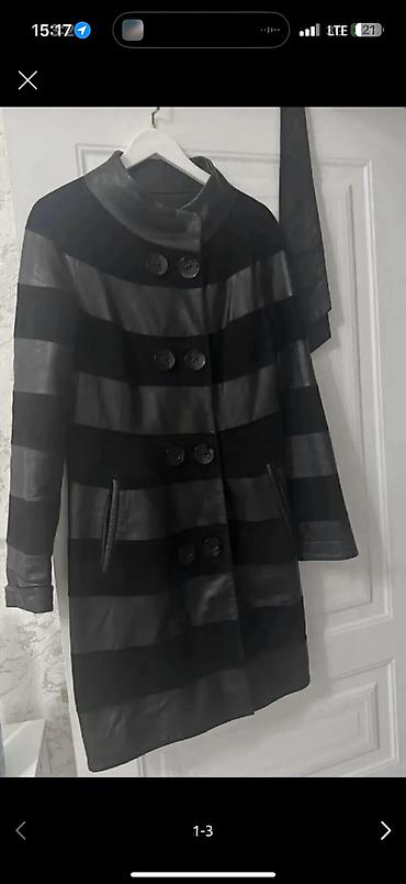 long coat: Пальто женское кожанное+замша, покупала в Италии за 45 000, размер — 1