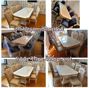 optimal metbex mebelleri: Qonaq otağı üçün, Yeni, Açılmayan, Dördbucaq masa, 6 stul lalafo.az -da optimal metbex mebelleri: Qonaq otağı üçün, Yeni, Açılmayan, Dördbucaq masa, 6 stul