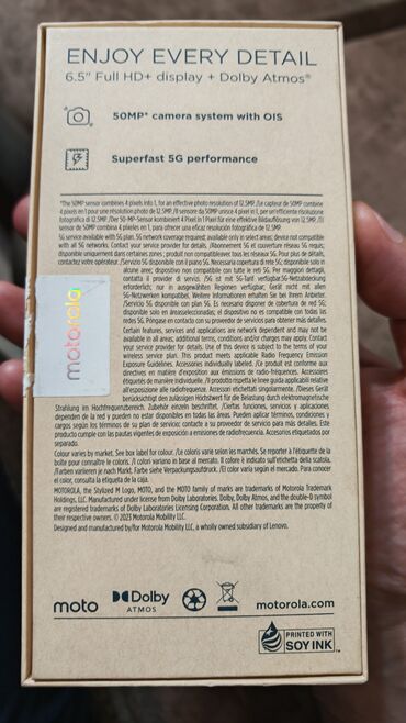 motorola aura qiymeti: Motorola Moto G54, 256 GB, rəng - Qara, Barmaq izi, İki sim kartlı, Sənədlərlə