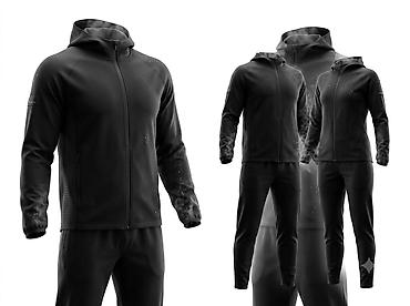 İdman dəstləri: İdman dəsti, 3XL, rəng - Qara — 25