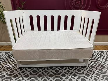bed: Детская кроватка-трансформер с матрасом - Цвет: белый, лаконичный — 2