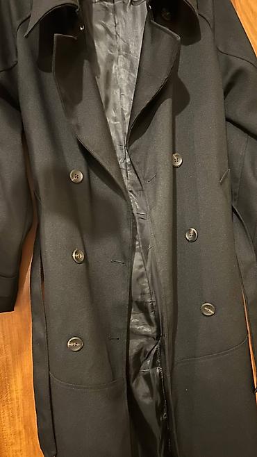uzun paltolar: Plaş, PULL&BEAR, XS, rəng - Qara — 3