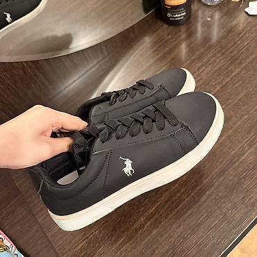 bot kar: Ralph Lauren Polo kişi krossovkası - Rəng: qara üst, ağ altlıq - — 1