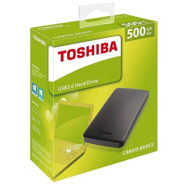 xarici hard disk satilir: Xarici Sərt disk (HDD) Toshiba, 512 GB, 10000 RPM, 3.5"