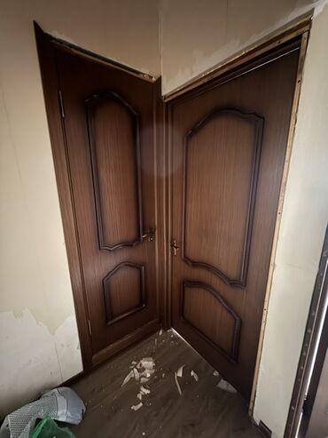умывальник туалет: Жабык ички эшик, МДФ, Panel, түсү - Күрөң, 200 * x 80 см