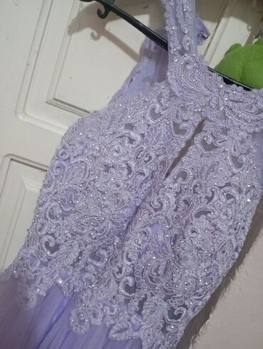 pamučne haljine za svaki dan: S (EU 36), color - Lilac, Evening, With the straps