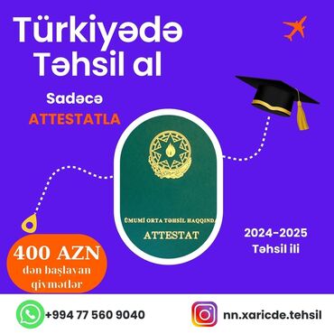 ozel baxcalar vakansiya 2019: Türkiyə universitetlərinə rəsmi qəbul mərkəzi olaraq, sizlərə
