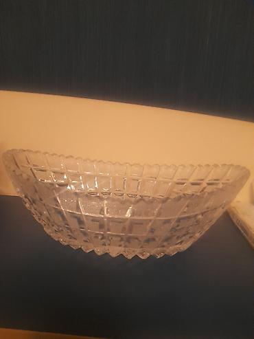 qoz tingleri: Şüşə meyvə/salat qabı - Material: şəffaf şüşə - Dizayn: rombvari — 1