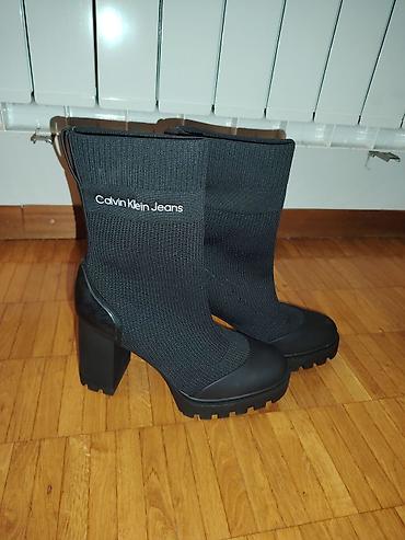 gleznjace 40: Calvin Klein Jeans ženske čizme na petu Ug 24cm - Model: sock boots sa — 1