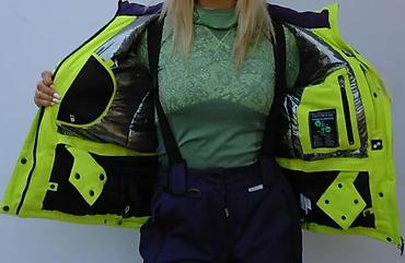 original tech fleece: Ženska sportska jakna za zimu/sneg – neon žuta sa tamnoplavim i — 9