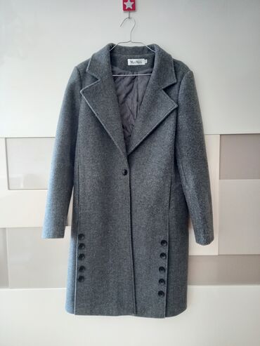 женское пальто на синтепоне: Пальто S (EU 36), цвет - Серый
