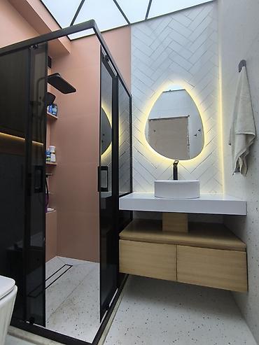 Hamam dolabları: Məhsul: Hamam üçün hazır mebel və aksesuarlar dəsti Təsvir: - Müasir — 3
