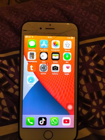 a53 ikinci el: IPhone 6s, < 16 GB, Matte Gold, Barmaq izi