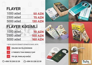 reklam xidmetleri: Reklam, çap | Promo məhsullar, Qabarıq hərflər, Təqvimlər | Dizayn, Çap