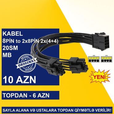 Digər kompüter aksesuarları: Kabellər "4/8/24pin/MOLEX CPU/MB Original" SAYLA ALANA VƏ USTALARA -da lalafo.az — 7 Digər kompüter aksesuarları: Kabellər "4/8/24pin/MOLEX CPU/MB Original" SAYLA ALANA VƏ USTALARA — 7