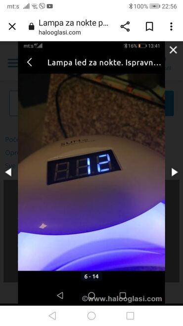 UV i LED lampe za nokte: Lampa na diode kao nova za nokte
Ispravna 

 Mirjevo — 14
