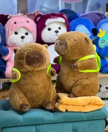 Игрушки: Мягкая игрушка капибара 50 см (без пледа) Очень милая и мягкая