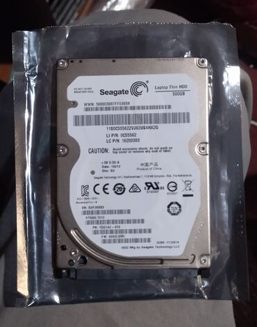 ноутбук ош: Маалымат алып жүрүүчү, Колдонулган, Seagate, HDD, 512 ГБ, 2.5", Ноутбук үчүн