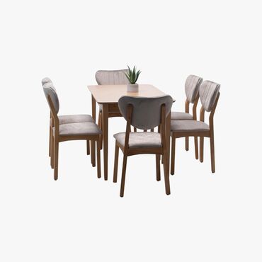 Masa və oturacaq dəstləri: Mətbəx üçün, Açılmayan, Oval masa, 6 stul — 3