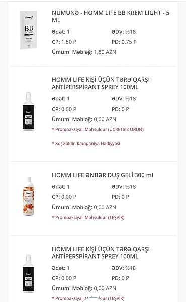 satilik instagram hesaplari: Homm Life məhsulları paketi Tərkib: - Homm Life Velluna qadın parfümü — 4