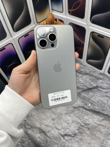 айфон 7 32: IPhone 15 Pro Max, Колдонулган, 256 ГБ, Natural Titanium, Заряддоочу түзүлүш, Коргоочу айнек, Каптама, Бөлүп төлөө менен, 91 %