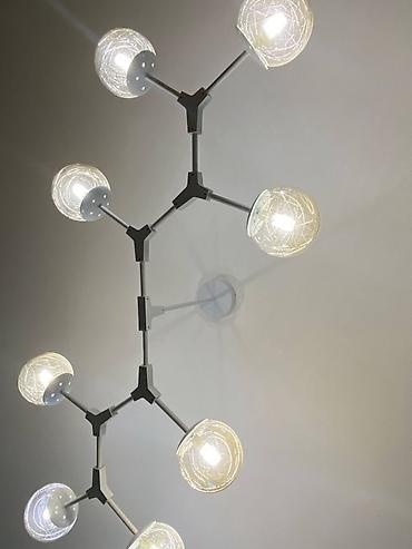 İşıqlandırma: Çılçıraq, 8 lampa, Metal — 1