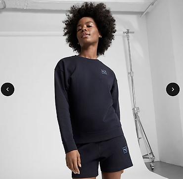 Женский комплект PUMA: свитшот + шорты, темно‑синий Оригинал 🇺🇸 На