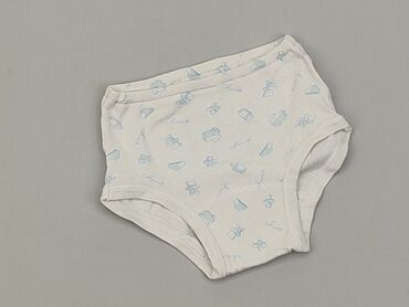 cieliste majtki pod białe spodnie: Majtki, 6-9 m, stan - Dobry