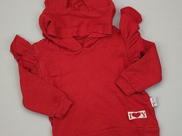 czerwone body dziecięce: Sweatshirt, 9-12 months, condition - Very good