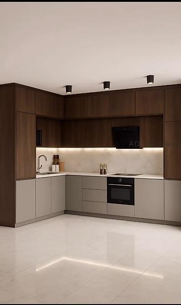 silver kitchen: Кухонный гарнитур, Новый, цвет - Коричневый, МДФ, Бесплатная доставка — 1