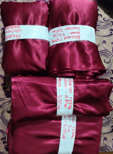 Другой текстиль: Продаю синтетические тканивсе кусками : Чёрный атлас 4 штуки длина — 10