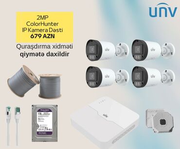 kamera desti: 2MP Mikrofonlu və gecə rəgli çəkilişi olan ColorHunter seriyası IP