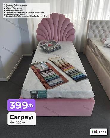 Çarpayı – 90×200 sm - Mexanizm: açılmayan, bazasız - Sıyırma