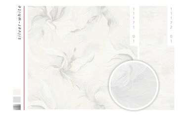 клеим обои: Страна производства: Россия, Вид принта: Цветы, цвет - Белый