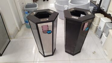 купить бетономешалку бу: Məhsul: Altıbucaqlı metal zibil qabı - Material: Perforasiyalı polad