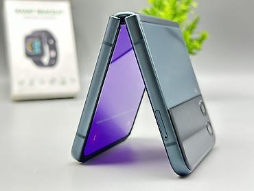 Уюлдук телефондор жана аксессуарлар: Samsung Galaxy Z Flip 3, Колдонулган, 256 ГБ, түсү - Көк, 2 SIM, eSIM — 2