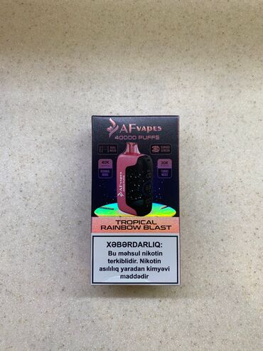 Qəlyan, vayp və aksesuarları: Af vapes 40k seriyası – 40.000 puff, type-c şarj, 2 rejim və dual mesh — 8