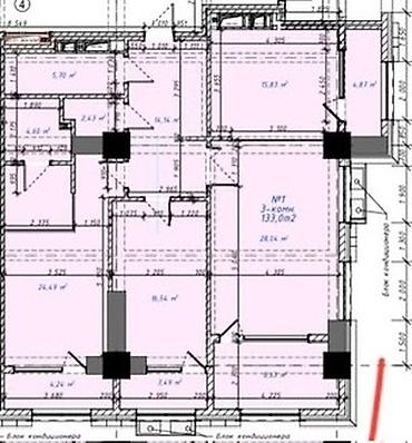 centr park: 3 комнаты, 130 м², Южная Магистраль Элитка, 2 этаж, ПСО (под самоотделку) — 6