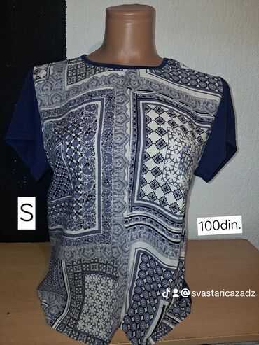 Majice kratkih rukava: Ženske bluze/majice – više modela - Crna majica sa srebrnim na lalafo.rs — 5 Majice kratkih rukava: Ženske bluze/majice – više modela - Crna majica sa srebrnim — 5