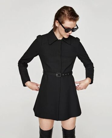 черное пальто купить в Кыргызстан | ПАЛЬТО: Пальто S (36), цвет - Черный