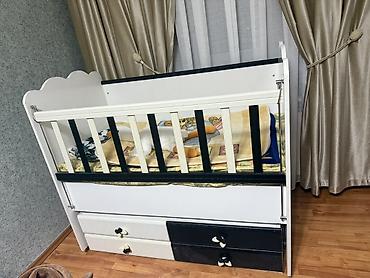 matras lalafo: Uşaq beşiyi – funksional və praktik model - Rəng: ağ-qara — 1