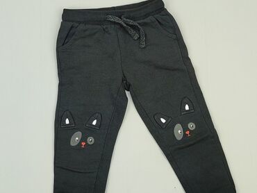 spodnie wysoki stan czarne: Sweatpants, Little kids, 3-4 years, 98/104, condition - Very good