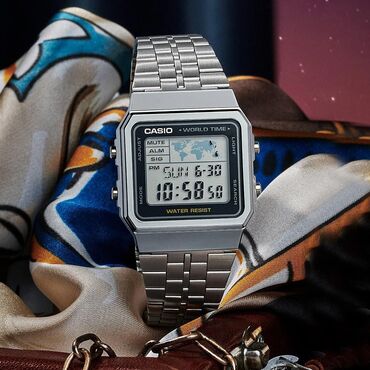 цепи из серебра: Классические часы, Casio, Серебро, Унисекс, Новый