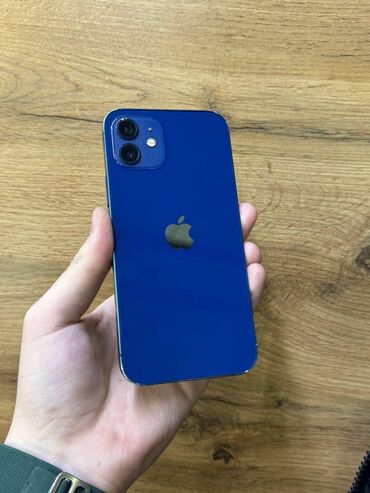 Apple iPhone: IPhone 12, Б/у, 128 ГБ, Синий, Защитное стекло, Чехол, 78 %