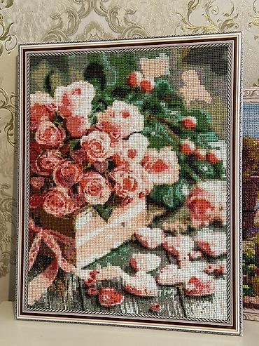цветы искусственные бишкек: Картина «Розы в ящичке» – выполнена в технике алмазной мозаики. - — 2
