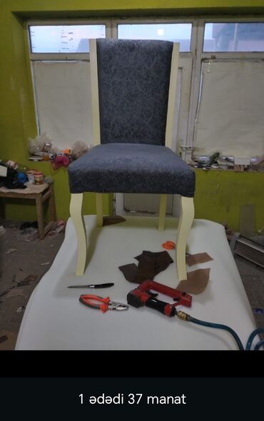 Stullar: Qonaq otağı üçün, Qatlanmayan, rəng - Bej Stul — 3