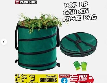 amfore za cvece: Parkside Pop-Up Garden Waste Bag – sklopiva bašta vreća za zeleni — 6